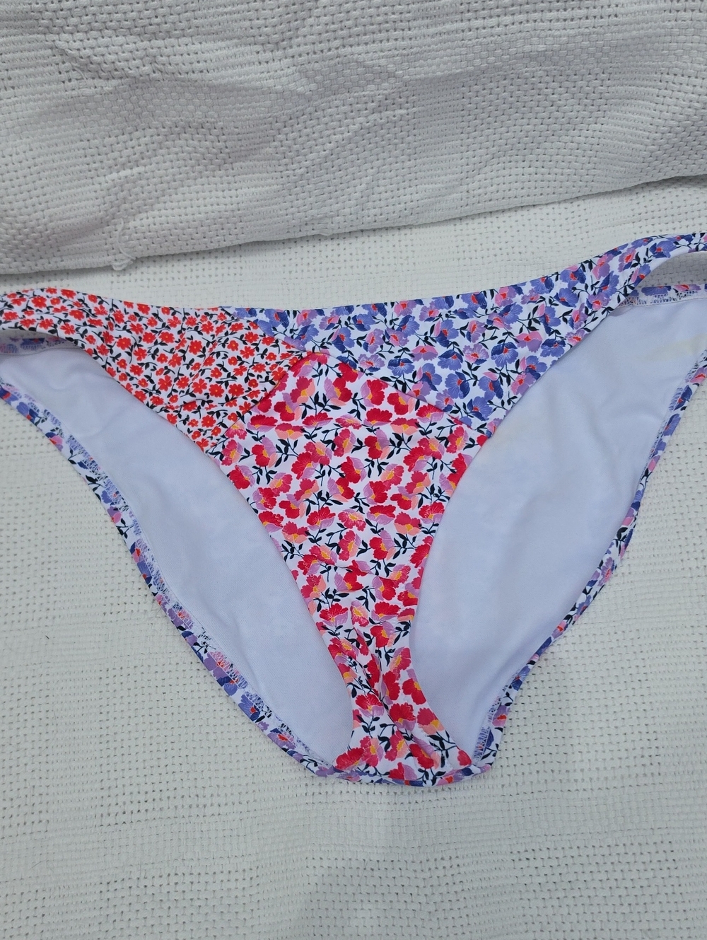 Jessica Simpson Two-tone Floral Multi-Color Bikini Bottoms